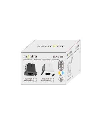 BLAU * FOCO EMPOTRAR 1L 3W  3000K BLANCO